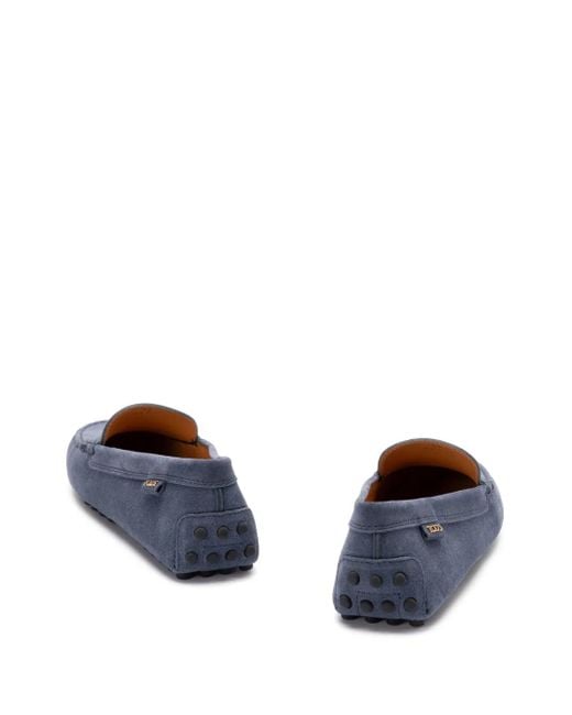 Tod's Blue Suede Gommino Driving Shoes