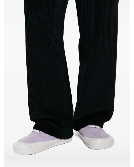 Moschino Black Pleat-Detail Corduroy Trousers for men