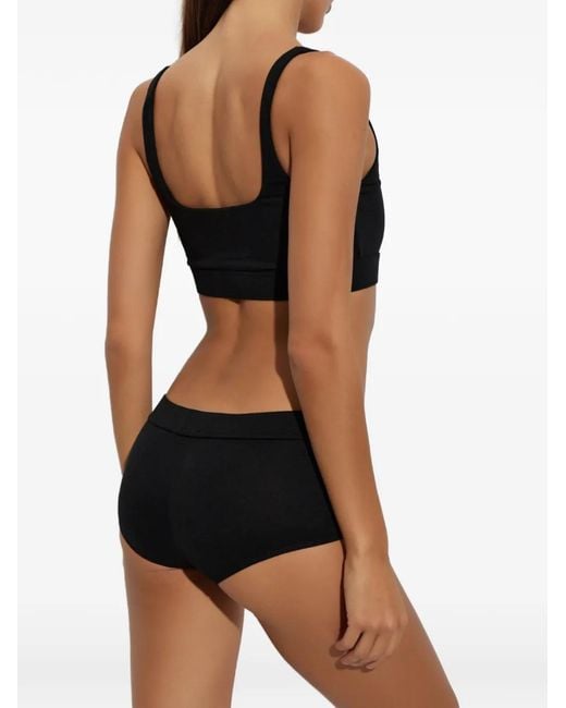 DSquared² Black Logo-Waistband Culotte