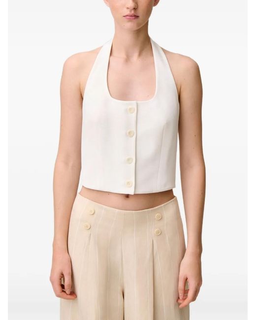 Claudie Pierlot White Backless Waistcoat