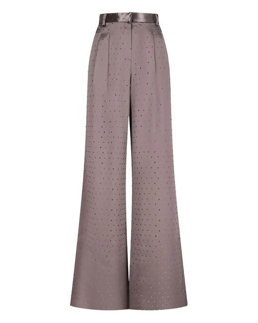 ANDAMANE Brown Nathalie Crystal Wide Trousers