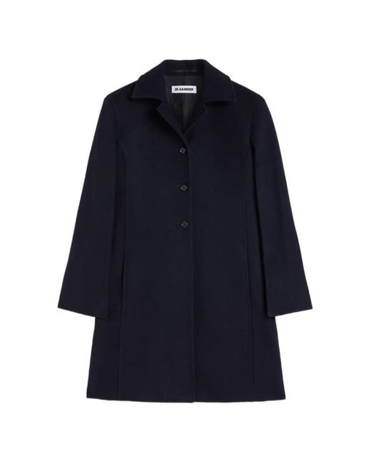 Jil Sander Blue Long-Sleeves Coat