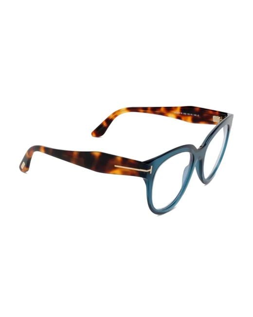Tom Ford Blue Round-Frame Glasses