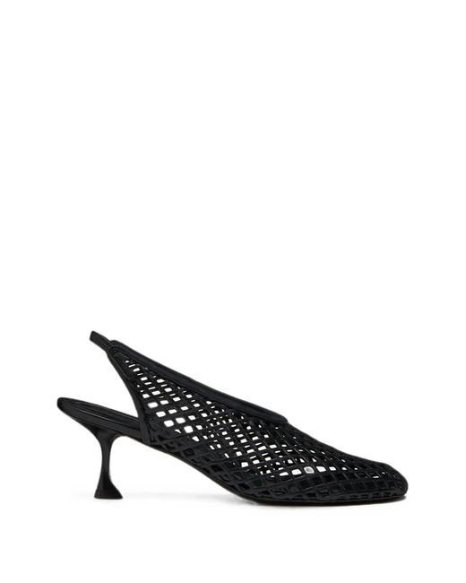 Proenza Schouler Black Woven Slingback Pumps