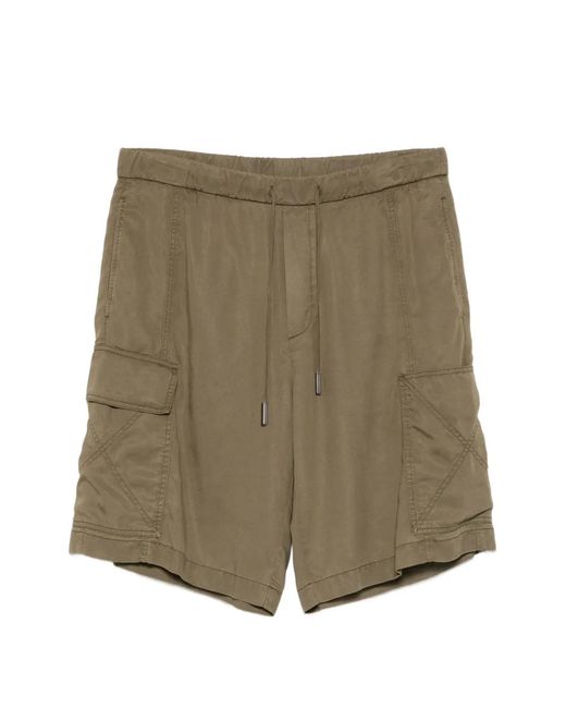 Iceberg Green Cargo Pocket Shorts for men