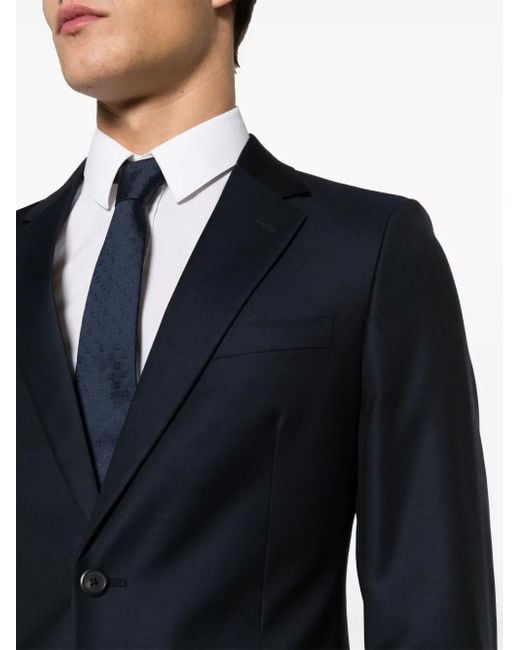 Prada Black Single-Breasted Virgin-Wool Suit for men