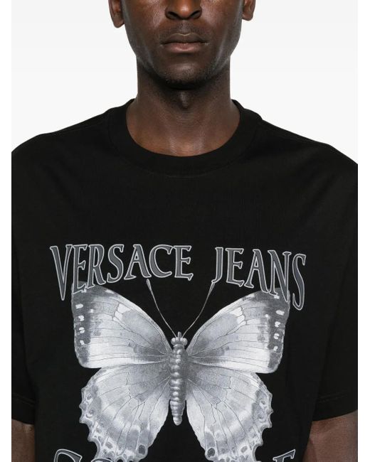メンズ Versace Jeans Couture プリント Tシャツ Black