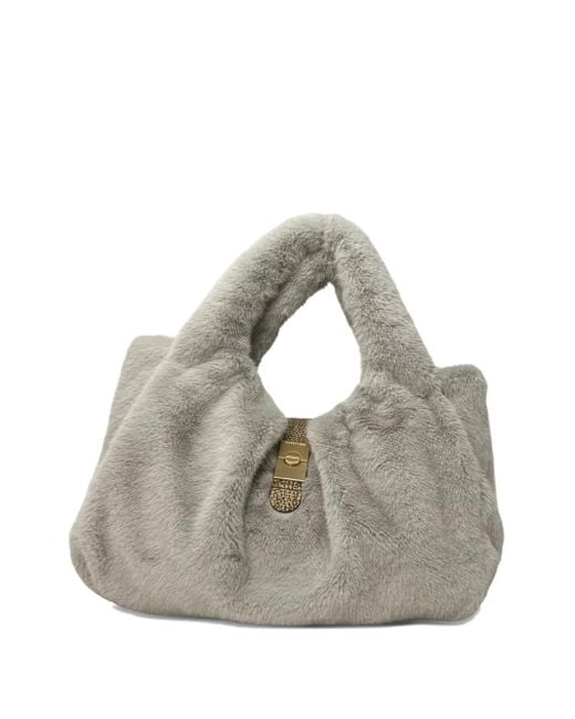 Borbonese Gray Medium Cortina Shoulder Bag