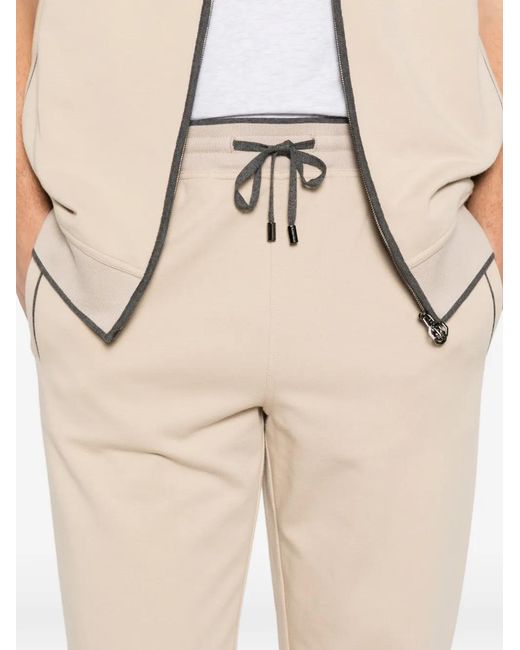 Stefano Ricci White Logo-Embroidered Drawstring Track Pants for men