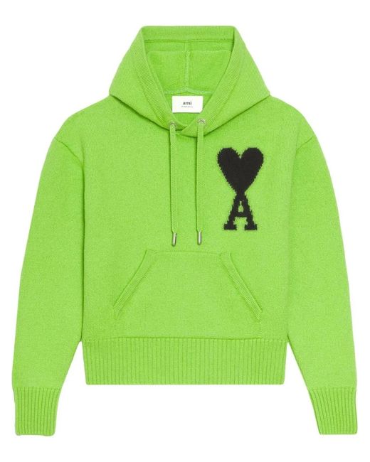 AMI Green Ami De Coeur Hoodie