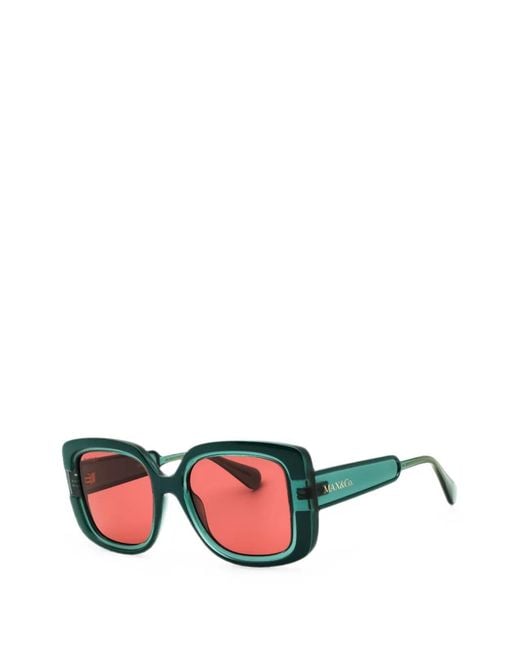 MAX&Co. Pink Oversized Square-Frame Sunglasses