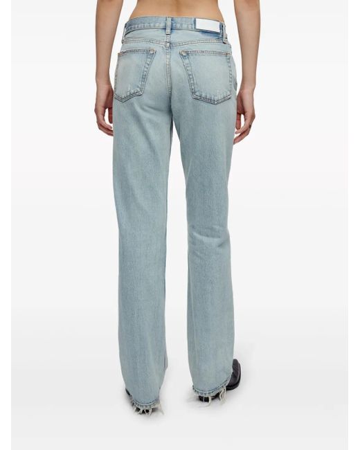 Re/done Blue Easy Straight Jeans