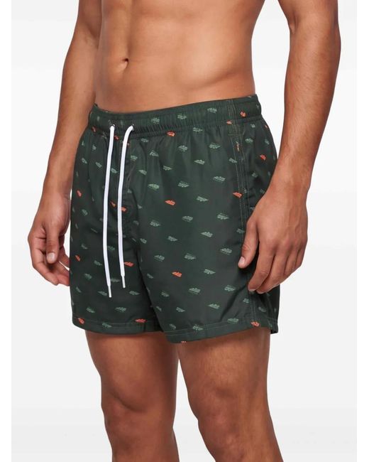 Sundek Green Short De Bain À Logo Imprimé for men