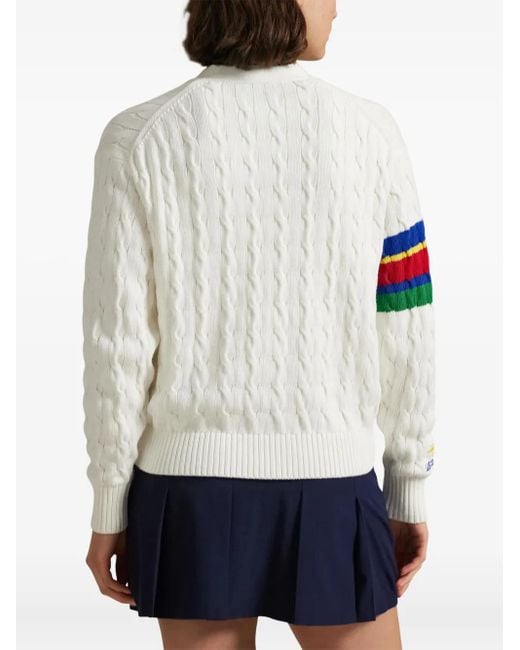 Polo Ralph Lauren Kabelgebreid Vest in het White