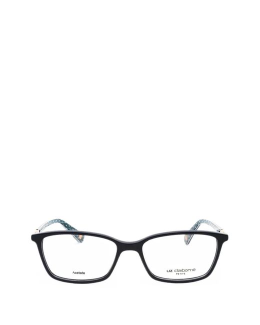 Liz Claiborne Black Rectangle-Frame Glasses