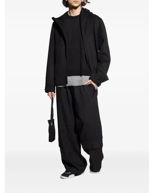 Y-3 Black Melton Jacket Clothing for men