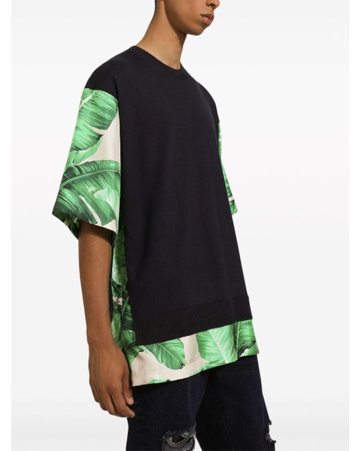 T-shirt à imprimé végétal Dolce & Gabbana pour homme en coloris Green