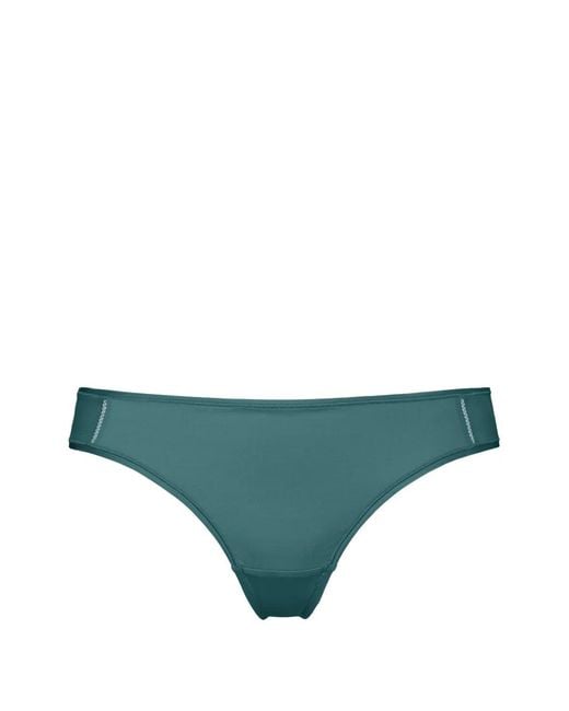 Eres Green Enora Soyeuse Contrast-Stitch Briefs