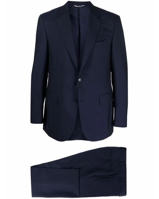 Canali Blue Two Piece Single Breasted Suit for men