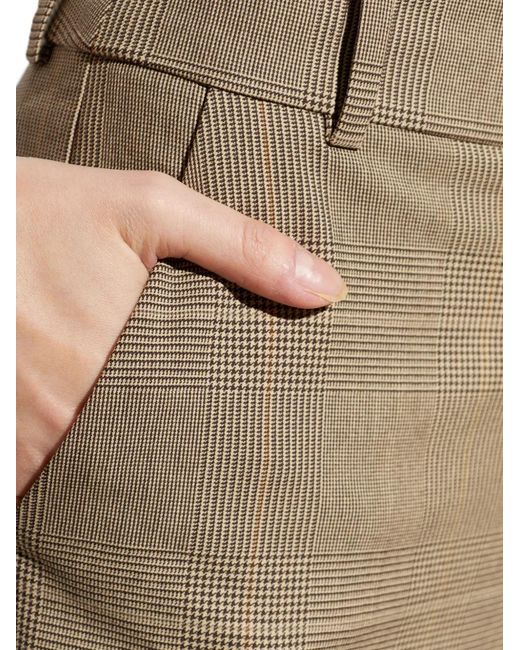 Gestuz Natural Evaldi Check Pattern Trousers