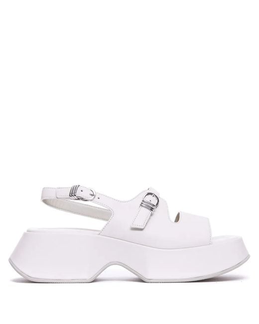 Vic Matié White 60Mm Leather Sandals