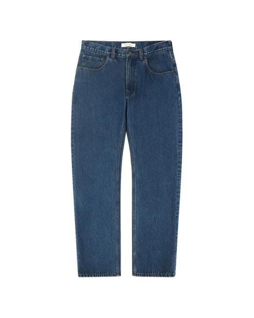 Entire studios Blue Slem Washed-Finish Jeans for men