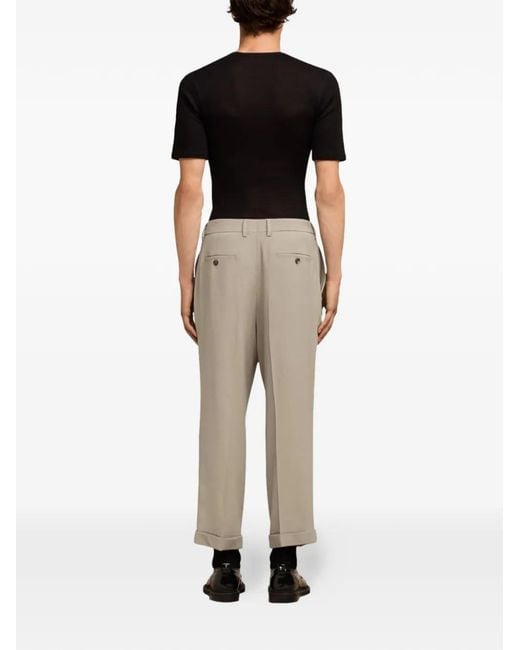 AMI Cropped Broek in het Natural voor heren