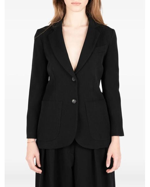 Societe Anonyme Black Pocket-Detail Two-Button Jacket
