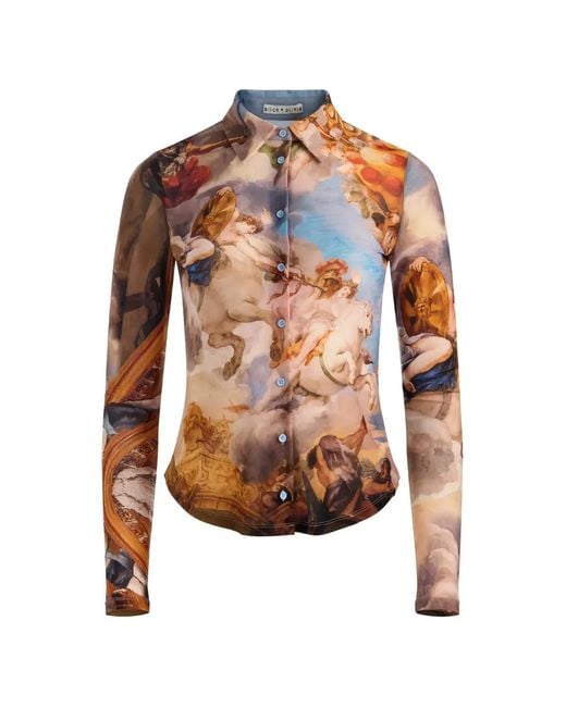 Alice + Olivia Natural Jade Buttoned Shirt