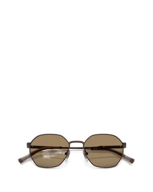 Brunello Cucinelli Metallic Lunettes De Soleil À Monture Géométrique