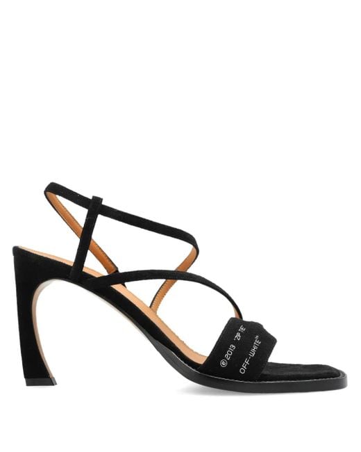 Off-White c/o Virgil Abloh Black Strappy Heel Sandals