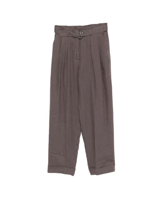 Pantalones Con Cinturón Panicale de color Gray