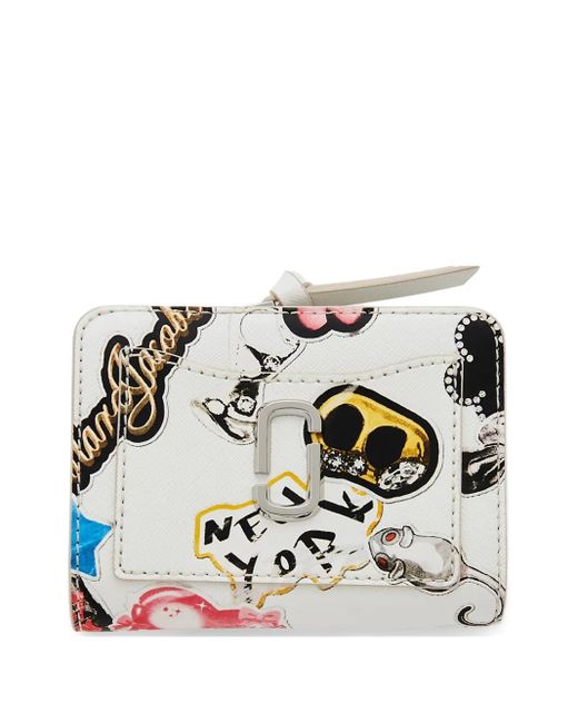 Marc Jacobs Multicolor The Mini Sticker Compact Bifold Wallet