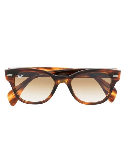 Ray-Ban Brown Rectangle Frame Sunglasses