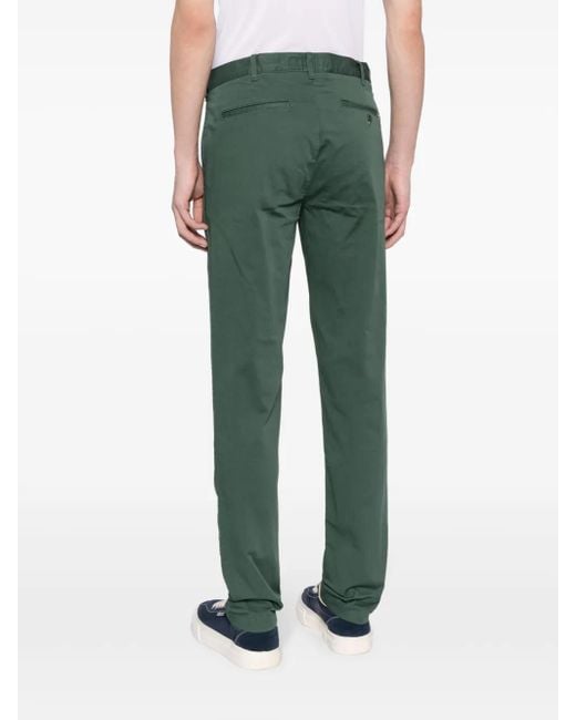 Lacoste Green Mid-Rise Slim-Cut Trousers for men