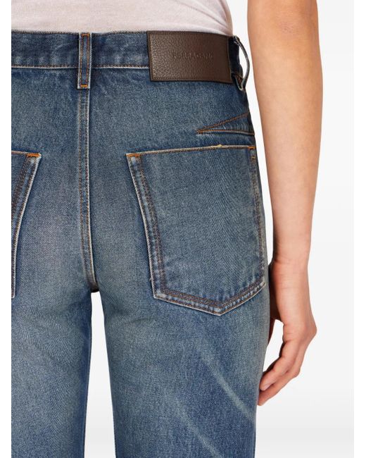 Ferragamo Blue Five Pocket Denim Jeans