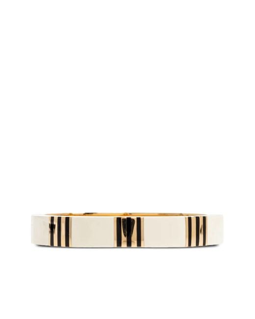 Tory Burch Natural T Stripe Bangle Bracelet