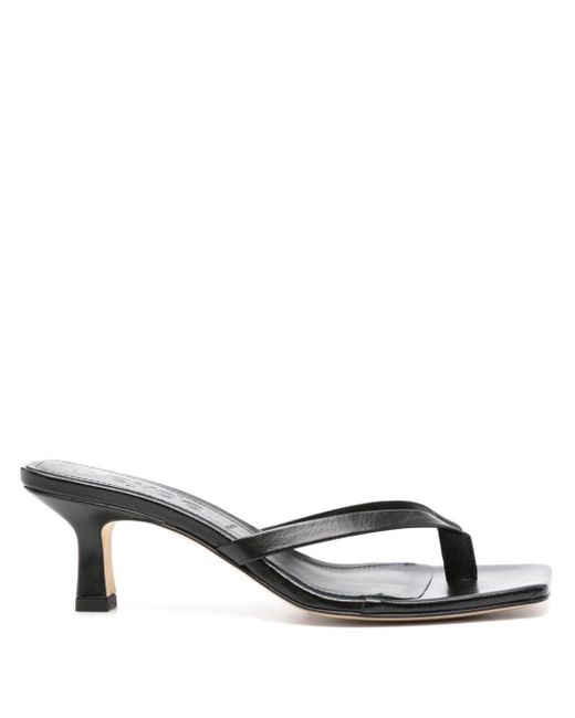 Aeyde Black Wilma 55mm Leather Mules