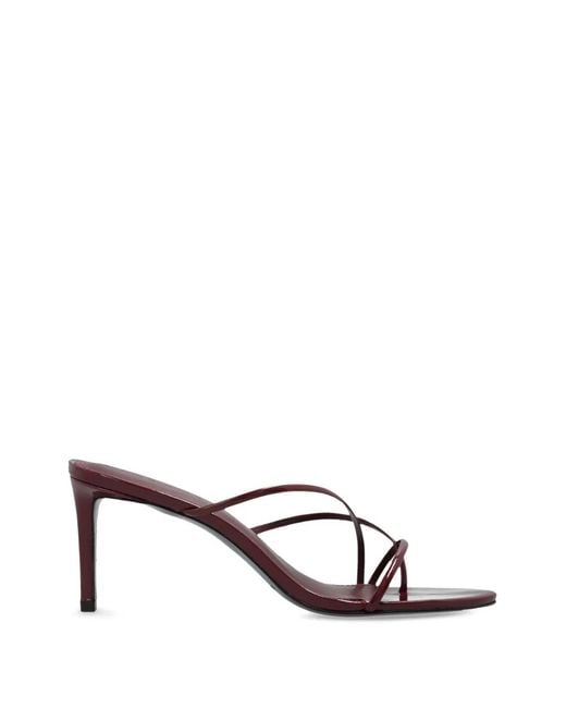Black Suede Studio White Carla Strappy Sandals