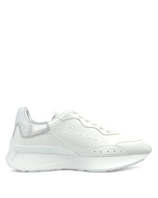 Alexander McQueen White Sprint Runner Lace-Up Sneakers
