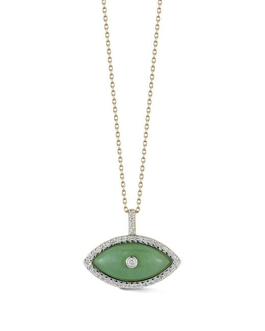 Mateo Green Eve Jade Diamond Necklace