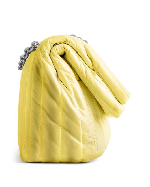 Balenciaga Yellow Small Monaco Leather Shoulder Bag