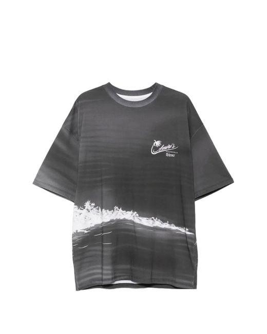 Amiri Gray Palm Tree-Print T-Shirt for men