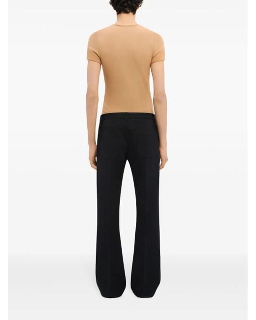 Courreges Natural Logo-Embroidered Cotton-Blend T-Shirt for men