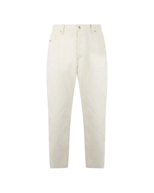 DIESEL White Jean À Coupe Cinq Poches for men