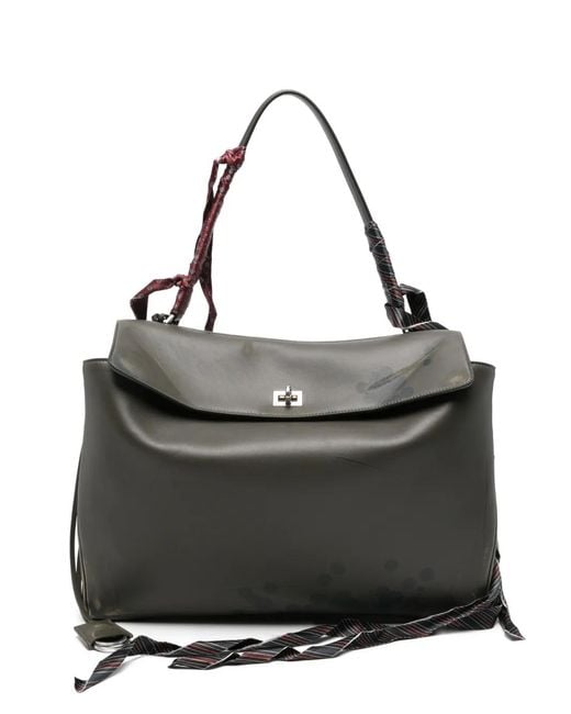 Balenciaga Black Rodeo Stain-Effect Tote Bag for men