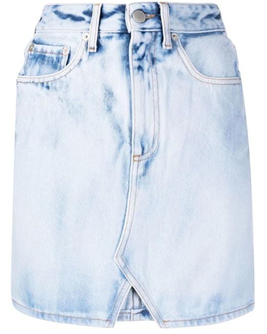 Alessandra Rich Blue High-Waisted Denim Skirt