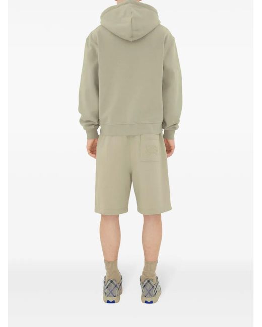 Burberry Natural Ekd-Appliqué Cotton Shorts for men