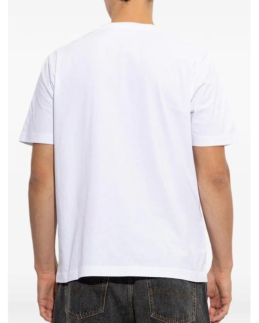 DIESEL White Logo-Print T-Shirt for men