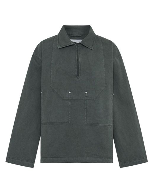 Dion Lee Green Riveted Pullover Shirt Jacket
